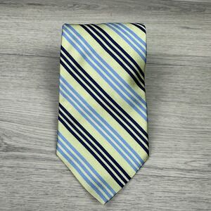 Brooks Brothers 346 Silk Tie Green Blue Striped Made in USA Classic